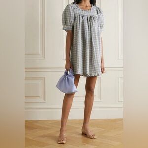 Doen frede blue meadowlark plaid dress